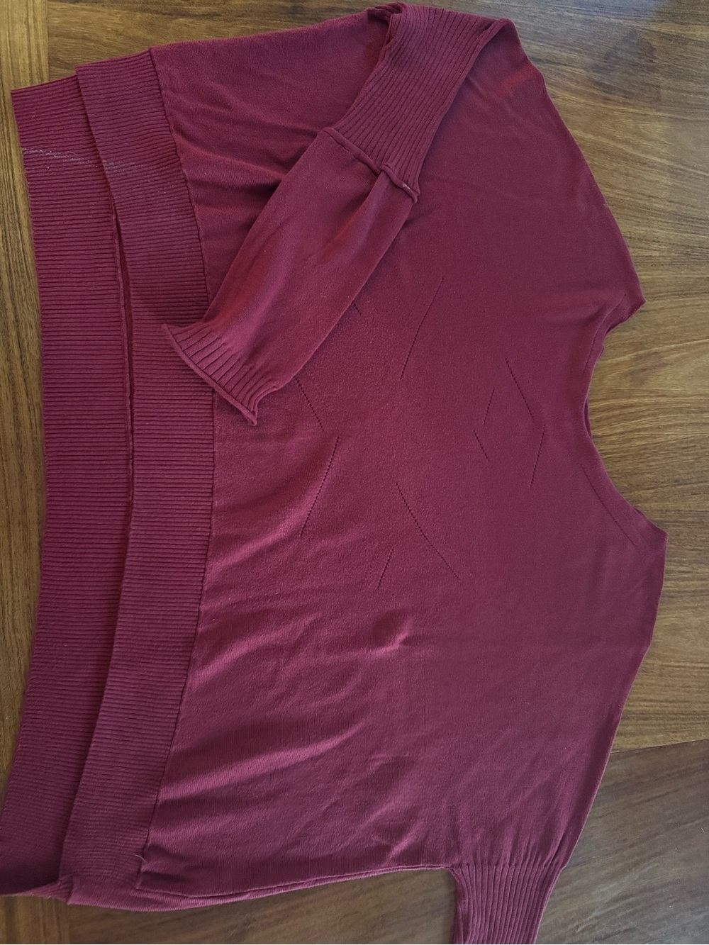 Planet Women’s Red Asymmetric Knit Sweater - Picture 9 of 9
